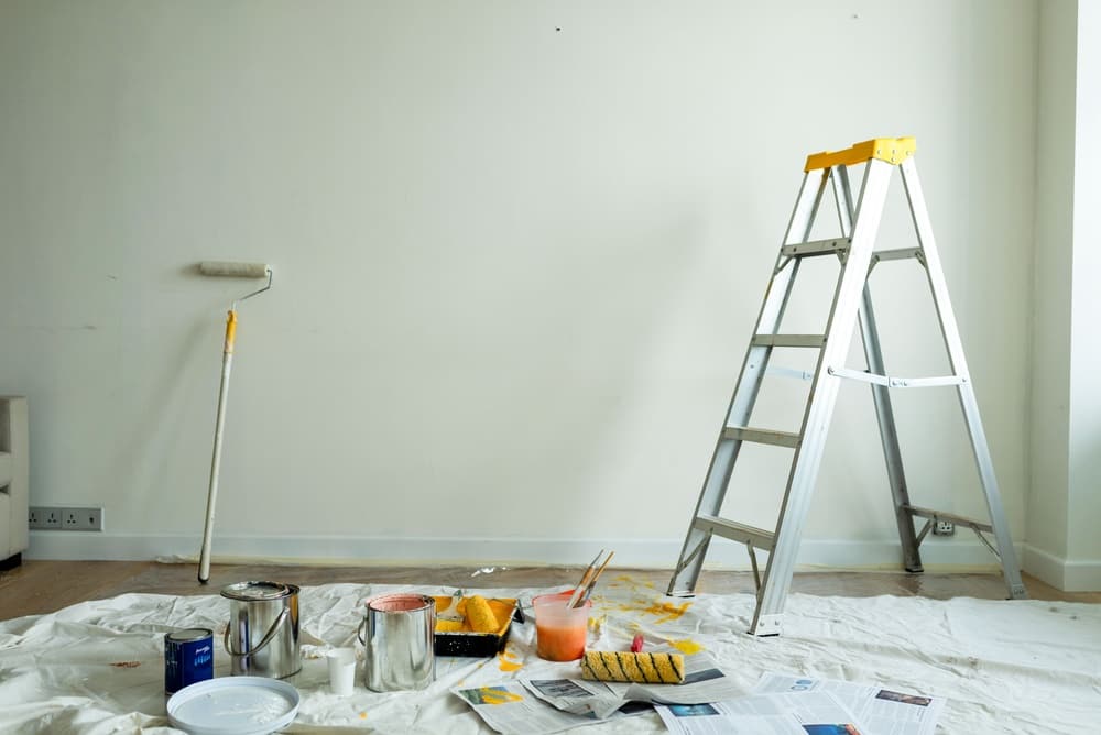 A room prepped for painting by Daniel Pro Painting, LLC in Virginia Beach, VA